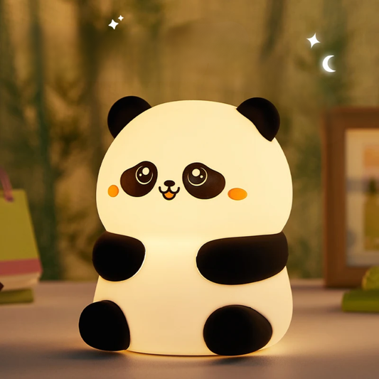 Panda lampe - m/fjernbetjening og tap funktion