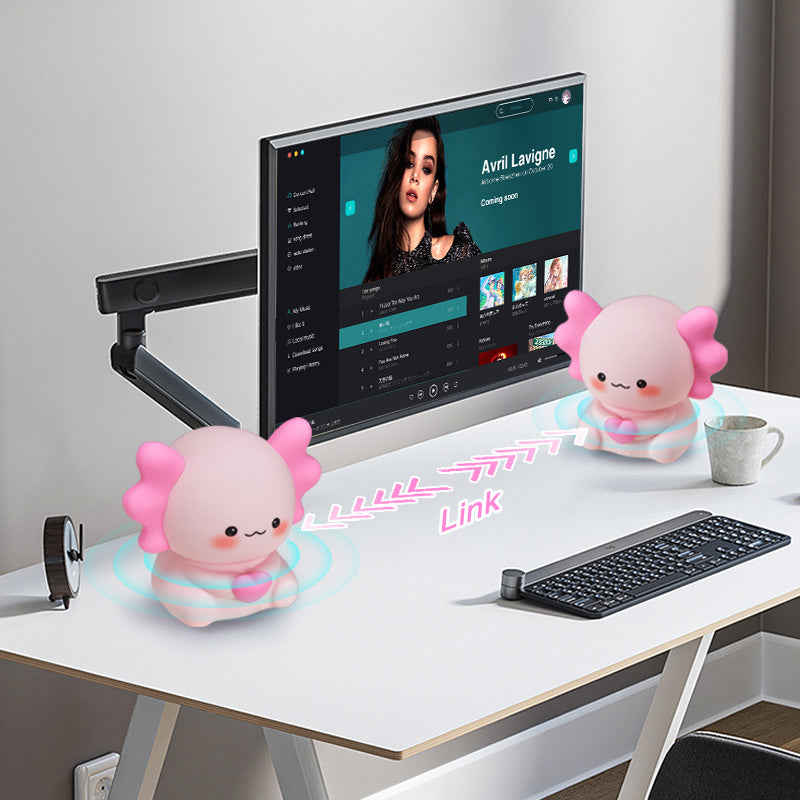Axolotl Natlampe i Blød Silikone - med Bluetooth.