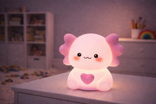 Axolotl Natlampe i Blød Silikone - med Bluetooth.